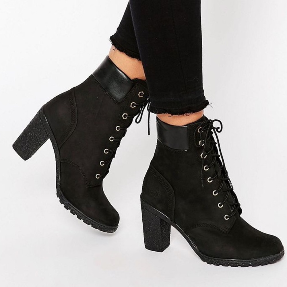 TIMBERLAND Women’s EARTHKEEPERS GLANCY 6 Inch Black Leather Boots Size 6 NWOT